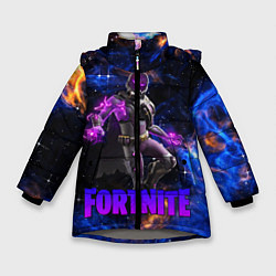 Куртка зимняя для девочки Фортнайт Fortnite, цвет: 3D-светло-серый