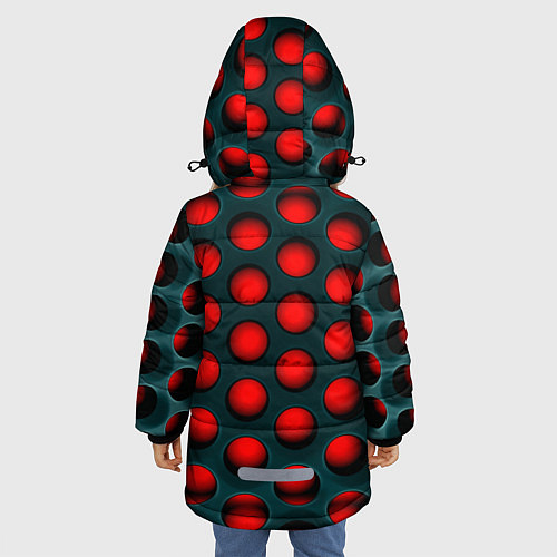 Зимняя куртка для девочки Кошмар Трипофоба / 3D-Черный – фото 4