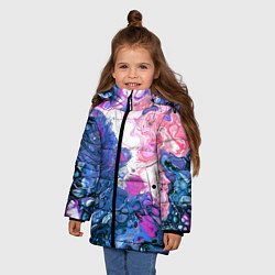 Куртка зимняя для девочки Акрил, цвет: 3D-черный — фото 2