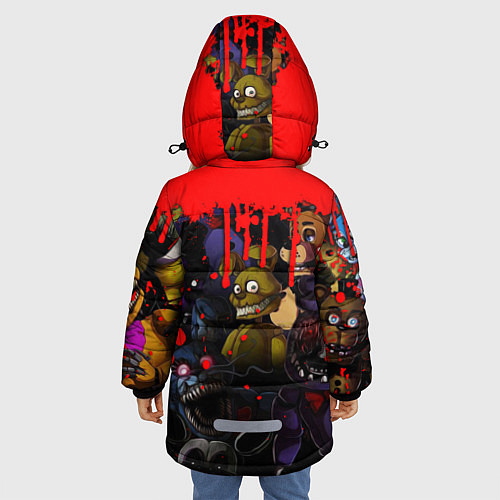 Зимняя куртка для девочки Five Nights At Freddys / 3D-Черный – фото 4