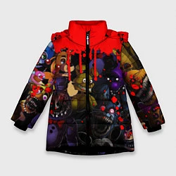 Куртка зимняя для девочки Five Nights At Freddys, цвет: 3D-черный