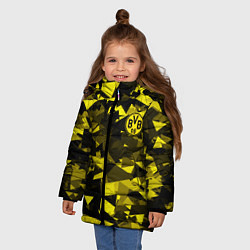 Куртка зимняя для девочки Borussia Боруссия, цвет: 3D-светло-серый — фото 2