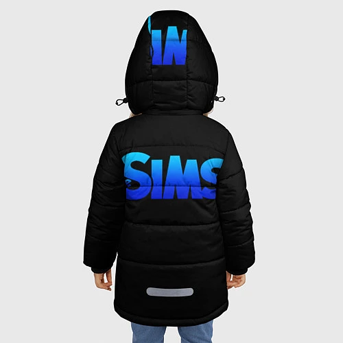 Зимняя куртка для девочки The Sims Plumbob / 3D-Черный – фото 4