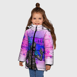 Куртка зимняя для девочки FORTNITE CROW, цвет: 3D-черный — фото 2