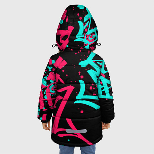 Зимняя куртка для девочки MONSTA X / 3D-Черный – фото 4