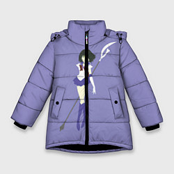 Куртка зимняя для девочки Сейлор Сатурн, цвет: 3D-черный