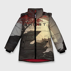 Куртка зимняя для девочки Ghost of Tsushima, цвет: 3D-красный