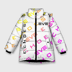 Куртка зимняя для девочки EVE ECHOES ИВ ЭХО, цвет: 3D-черный