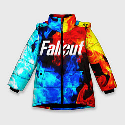 Куртка зимняя для девочки FALLOUT ФЭЛЛАУТ, цвет: 3D-черный