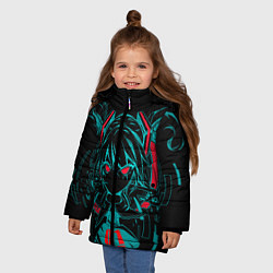 Куртка зимняя для девочки АНИМЕ GO, цвет: 3D-светло-серый — фото 2