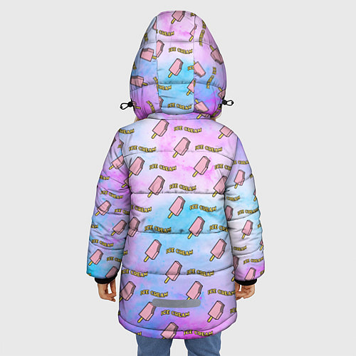 Зимняя куртка для девочки BLACKPINK ICE CREAM / 3D-Черный – фото 4