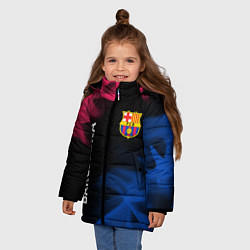 Куртка зимняя для девочки BARCELONA БАРСЕЛОНА, цвет: 3D-красный — фото 2