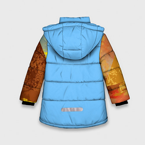 Зимняя куртка для девочки Египет Пирамида Хеопса / 3D-Светло-серый – фото 2