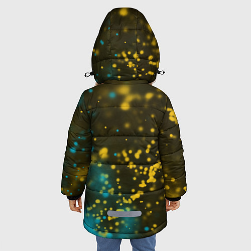 Зимняя куртка для девочки КАЗАХСТАН KAZAKHSTAN / 3D-Черный – фото 4