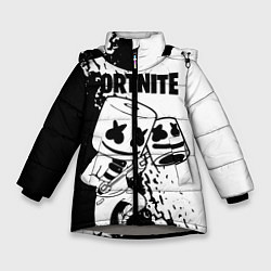 Куртка зимняя для девочки FORTNITE MARSHMELLO, цвет: 3D-светло-серый