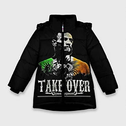 Куртка зимняя для девочки Конор МакГрегор UFC, цвет: 3D-черный