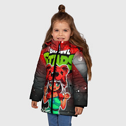 Куртка зимняя для девочки Nita Brawl Stars, цвет: 3D-черный — фото 2