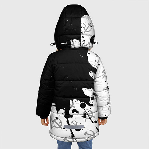Зимняя куртка для девочки СССР USSR / 3D-Черный – фото 4