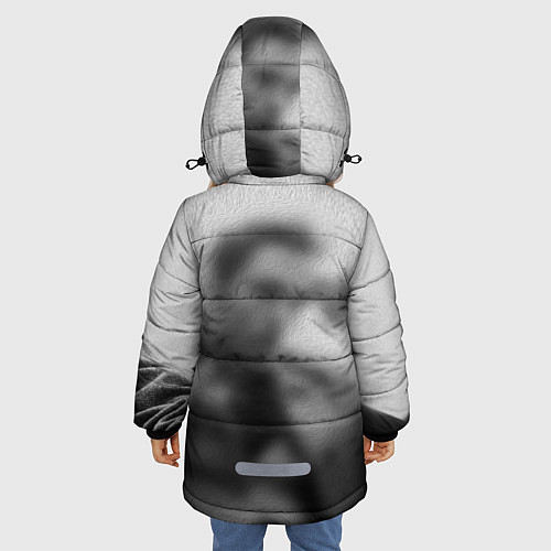 Зимняя куртка для девочки Роберт Паттинсон / 3D-Черный – фото 4