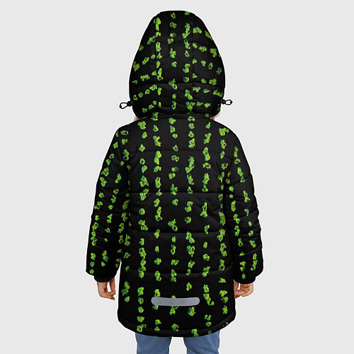 Зимняя куртка для девочки КОТ / 3D-Черный – фото 4