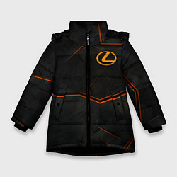 Куртка зимняя для девочки Lexus Orange, цвет: 3D-черный