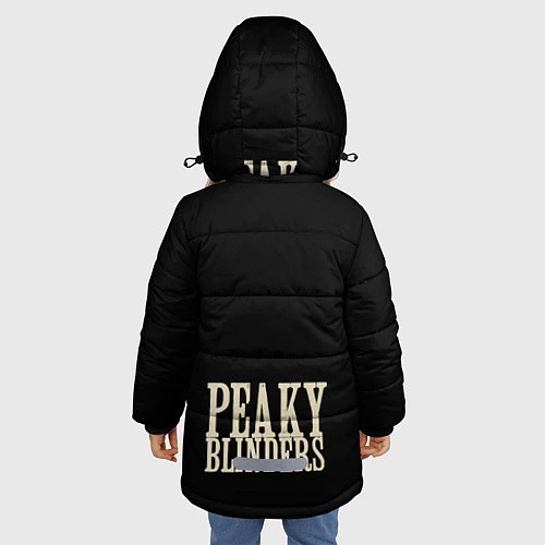 Зимняя куртка для девочки Острые козырьки / 3D-Черный – фото 4