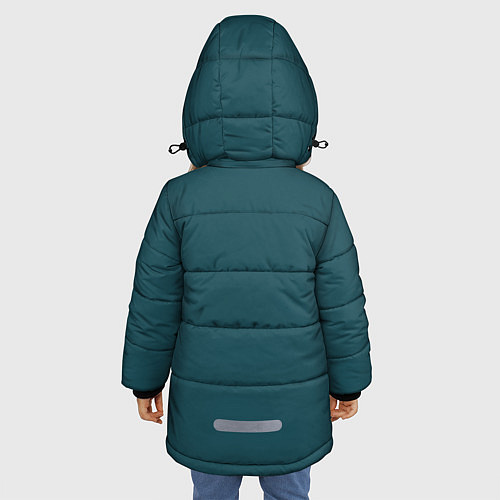 Зимняя куртка для девочки Mike Wazowski / 3D-Черный – фото 4