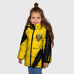 Куртка зимняя для девочки РОССИЙСКАЯ ИМПЕРИЯ, цвет: 3D-черный — фото 2