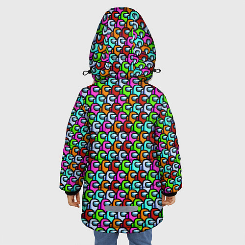 Зимняя куртка для девочки AMONG US / 3D-Красный – фото 4