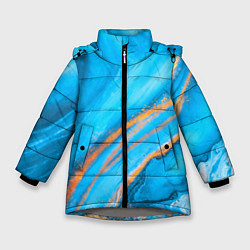 Куртка зимняя для девочки Краски, цвет: 3D-светло-серый