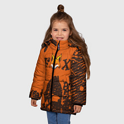 Куртка зимняя для девочки FOX, цвет: 3D-черный — фото 2