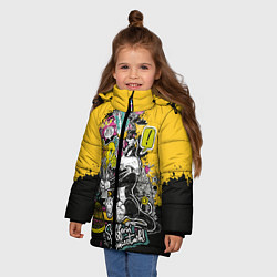 Куртка зимняя для девочки Сильвестр, цвет: 3D-черный — фото 2