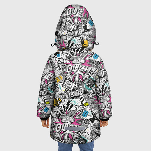Зимняя куртка для девочки Вайл И Койот / 3D-Светло-серый – фото 4