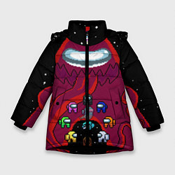 Куртка зимняя для девочки Impostor Monster, цвет: 3D-черный