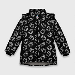 Куртка зимняя для девочки AMONG US, цвет: 3D-светло-серый