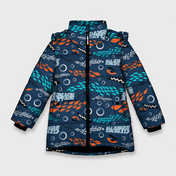 Куртка зимняя для девочки Finding Nemo паттерн, цвет: 3D-черный