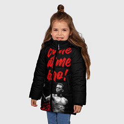 Куртка зимняя для девочки Israel Adesanya, цвет: 3D-светло-серый — фото 2