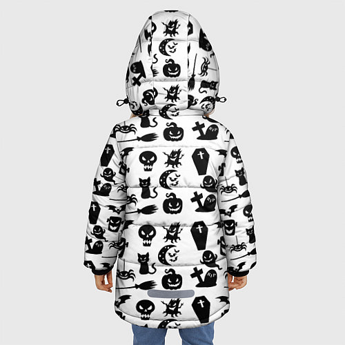 Зимняя куртка для девочки Halloween / 3D-Черный – фото 4