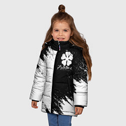 Куртка зимняя для девочки ЧЁРНЫЙ КЛЕВЕР BLACK CLOVER, цвет: 3D-светло-серый — фото 2