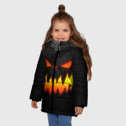 Куртка зимняя для девочки Pumpkin smile and bats, цвет: 3D-черный — фото 2