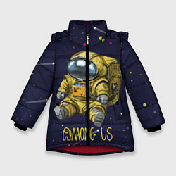 Куртка зимняя для девочки Among Us Space, цвет: 3D-красный