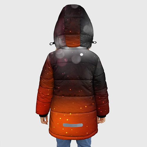 Зимняя куртка для девочки Смерть / 3D-Черный – фото 4
