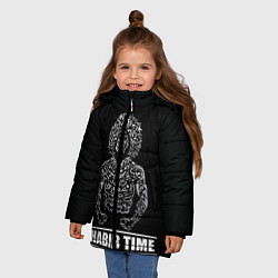 Куртка зимняя для девочки ХАБИБ НУРМАГОМЕДОВ, цвет: 3D-черный — фото 2