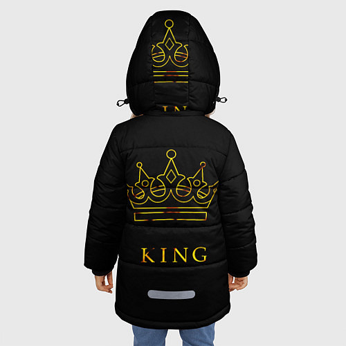 Зимняя куртка для девочки KING / 3D-Черный – фото 4