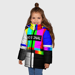 Куртка зимняя для девочки NO SIGNAL, цвет: 3D-черный — фото 2