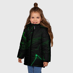Куртка зимняя для девочки PuRRi$, цвет: 3D-черный — фото 2