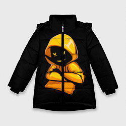 Куртка зимняя для девочки Аноним, цвет: 3D-черный