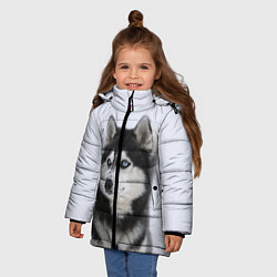 Куртка зимняя для девочки ХАСКИ, цвет: 3D-черный — фото 2