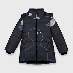 Куртка зимняя для девочки Гуррен Лаганн Антиспиральщик, цвет: 3D-черный