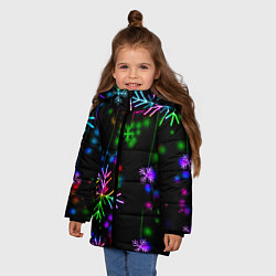 Куртка зимняя для девочки Новый год, цвет: 3D-светло-серый — фото 2